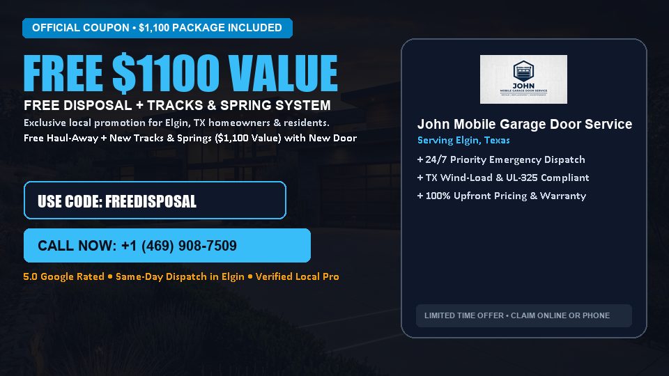 John Mobile Garage Door Service FREE Haul-Away & Heavy-Duty Tracks with New Door